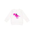 thumbnail image 1 of Inktastic Princess Riding Her T-rex Toddler Sweatshirt, 1 of 4