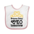 thumbnail image 1 of Inktastic Princess Today Future Ceo Tomorrow Girls Baby Bib, 1 of 4