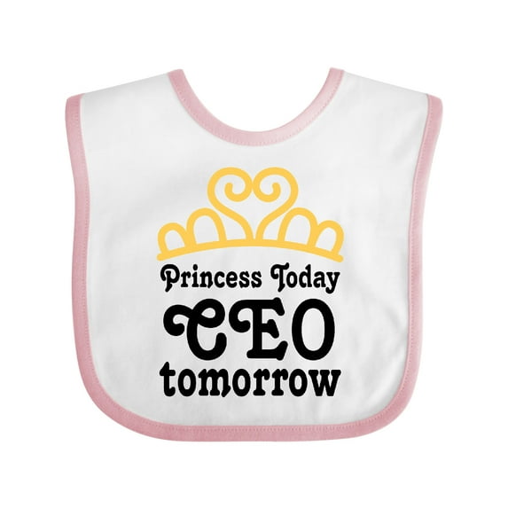 Inktastic Princess Today Future Ceo Tomorrow Girls Baby Bib