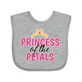 thumbnail image 1 of Inktastic Princess of the Petals with Crown Girls Baby Bib, 1 of 4