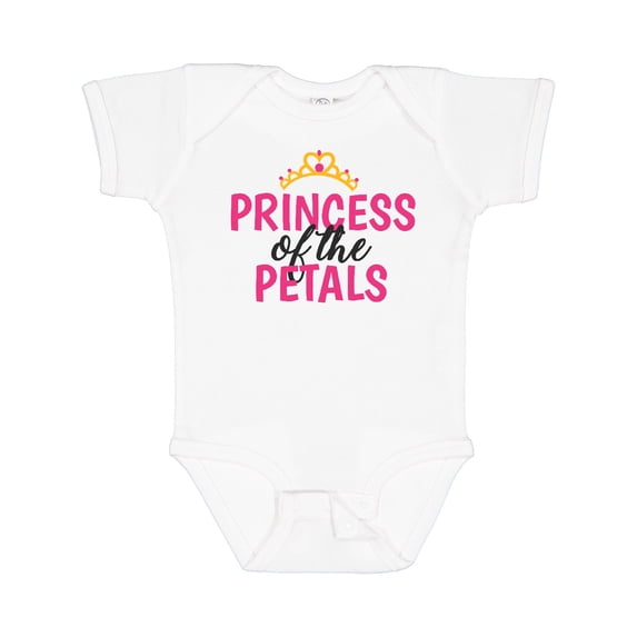 Inktastic Princess of the Petals with Crown Girls Baby Bodysuit