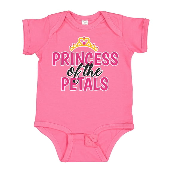 Inktastic Princess of the Petals with Crown Girls Baby Bodysuit