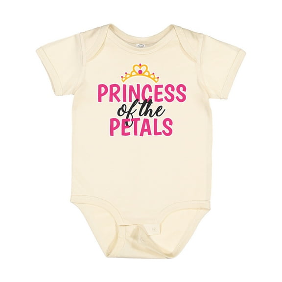Inktastic Princess of the Petals with Crown Girls Baby Bodysuit