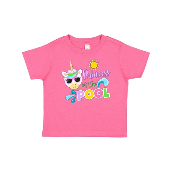 Inktastic Princess of the Pool Cool Unicorn in Sunglasses Girls Baby T-Shirt