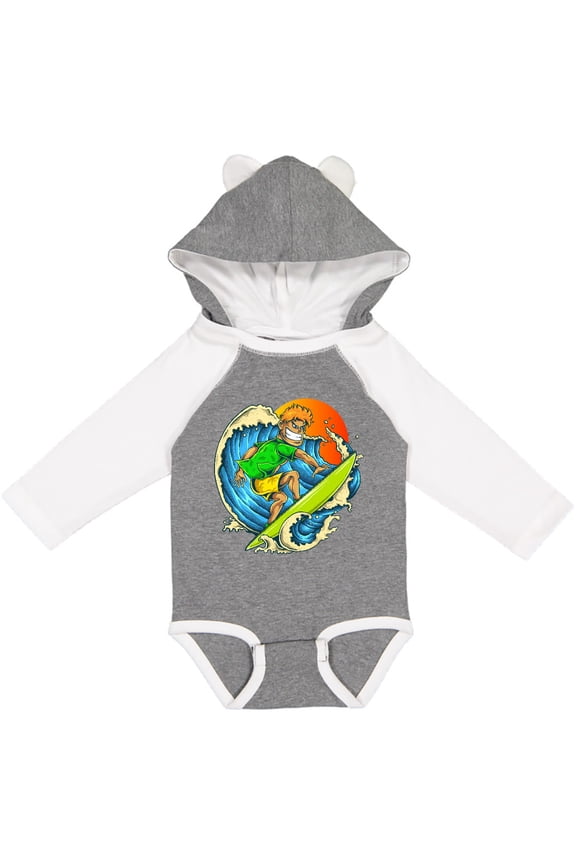 Pro Surfer Dude Boys Long Sleeve Baby Bodysuit