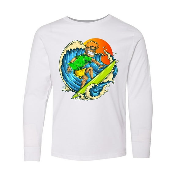 Inktastic Pro Surfer Dude Long Sleeve Youth T-Shirt