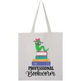 thumbnail image 1 of Inktastic Professional Bookworm Tote Bag, 1 of 4