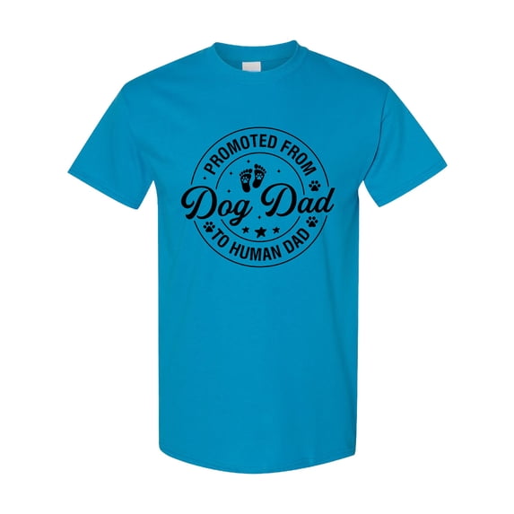 Inktastic Promoted from Dog Dad to Human Dad T-Shirt