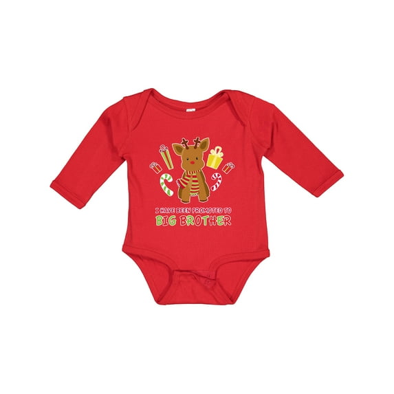 Inktastic Promoted to Big Brother Boys Long Sleeve Baby Bodysuit