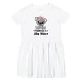 thumbnail image 1 of Inktastic Promoted to Big Sister Koala Girls Toddler Dress, 1 of 5