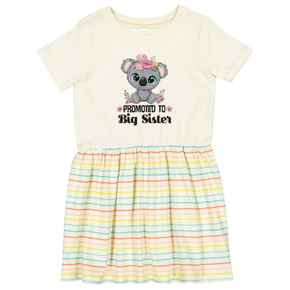 Inktastic Promoted to Big Sister Koala Girls Toddler Dress