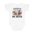 thumbnail image 1 of Inktastic Promoted to Big Sister with Flowers Girls Baby Bodysuit, 1 of 5