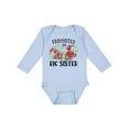 thumbnail image 1 of Inktastic Promoted to Big Sister with Flowers Girls Long Sleeve Baby Bodysuit, 1 of 5