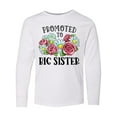 thumbnail image 1 of Inktastic Promoted to Big Sister with Flowers Long Sleeve Youth T-Shirt, 1 of 5