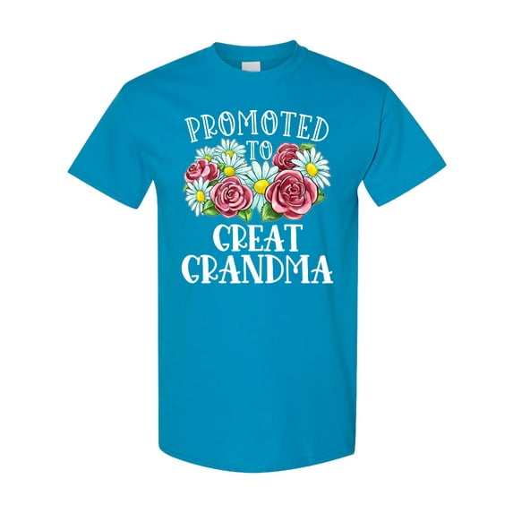 Inktastic Promoted to Great Grandma with Flowers T-Shirt