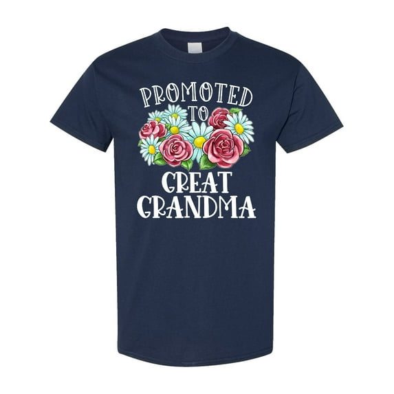 Inktastic Promoted to Great Grandma with Flowers T-Shirt