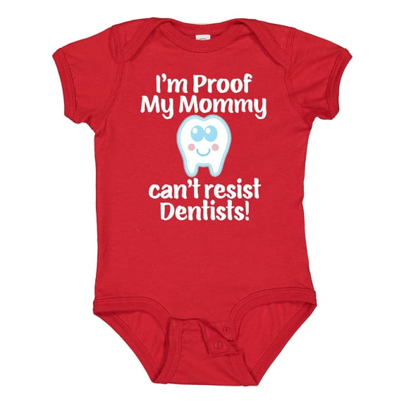 Inktastic Proof Mommy Cant Resist Dentist Dad Boys or Girls Baby Bodysuit