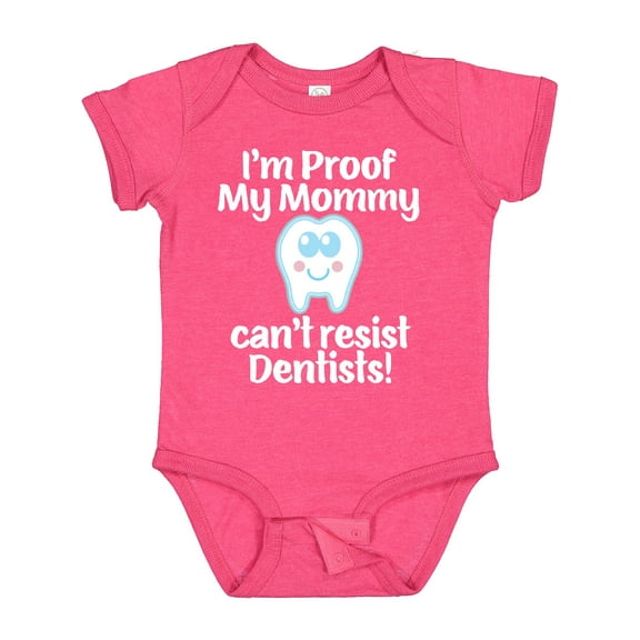 Inktastic Proof Mommy Cant Resist Dentist Dad Boys or Girls Baby Bodysuit