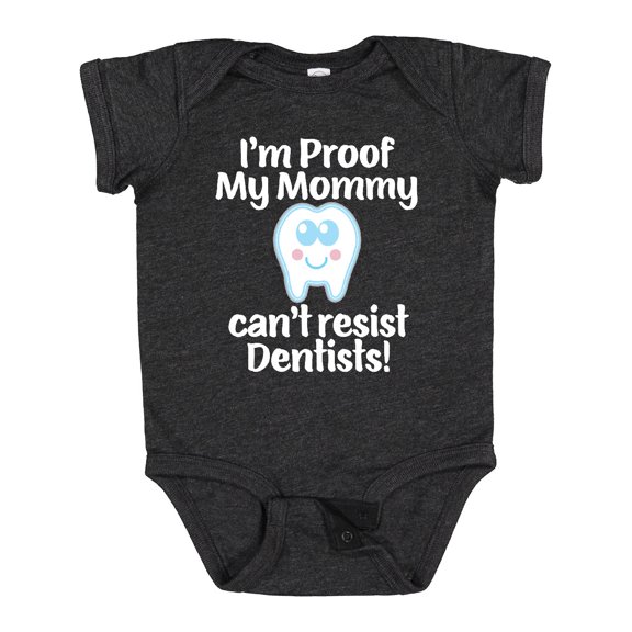 Inktastic Proof Mommy Cant Resist Dentist Dad Boys or Girls Baby Bodysuit