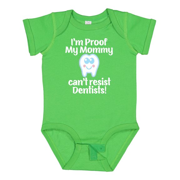 Inktastic Proof Mommy Cant Resist Dentist Dad Boys or Girls Baby Bodysuit