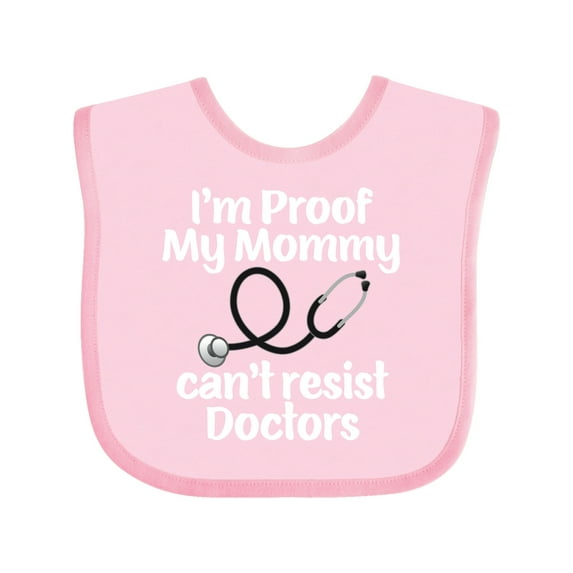Inktastic Proof Mommy Cant Resist Doctor Dad Boys or Girls Baby Bib