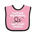 thumbnail image 1 of Inktastic Proof Mommy Cant Resist Doctor Dad Boys or Girls Baby Bib, 1 of 4