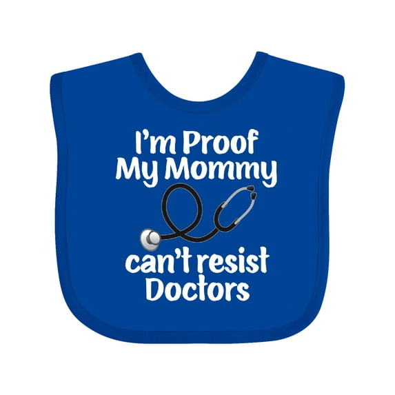 Inktastic Proof Mommy Cant Resist Doctor Dad Boys or Girls Baby Bib