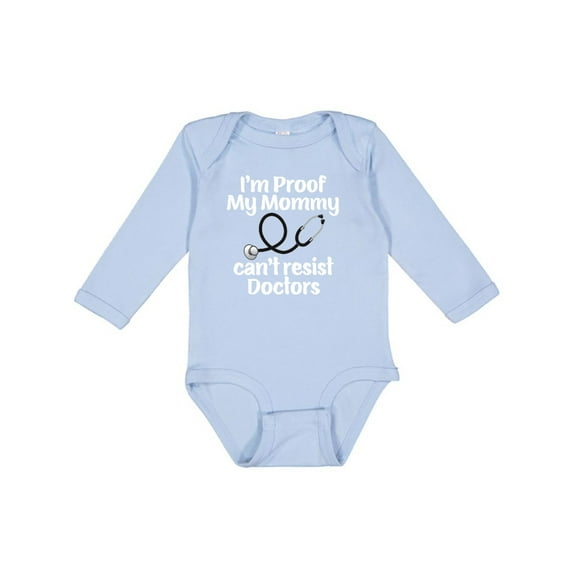 Inktastic Proof Mommy Cant Resist Doctor Dad Boys or Girls Long Sleeve Baby Bodysuit