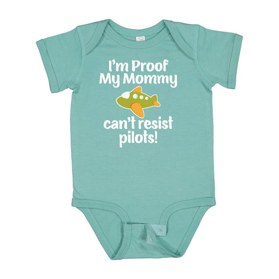 Inktastic Proof Mommy Cant Resist Pilots Boys Baby Bodysuit