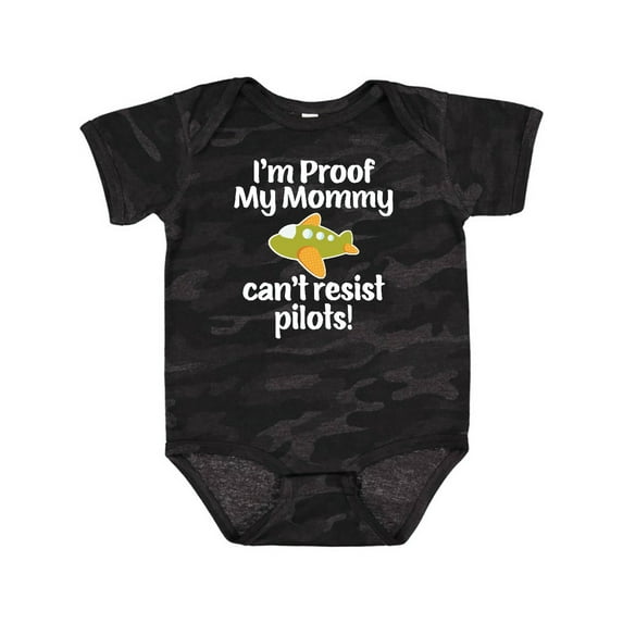 Inktastic Proof Mommy Cant Resist Pilots Boys Baby Bodysuit