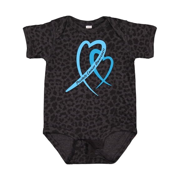 Inktastic Prostate Cancer Awareness Light Blue Heart Ribbons Boys or Girls Baby Bodysuit
