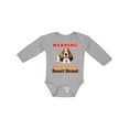 thumbnail image 1 of Inktastic Protected by a Basset Hound Funny Dog Boys or Girls Long Sleeve Baby Bodysuit, 1 of 5
