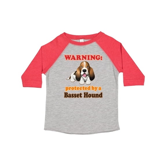 Inktastic Protected by a Basset Hound Funny Dog Boys or Girls Toddler T-Shirt