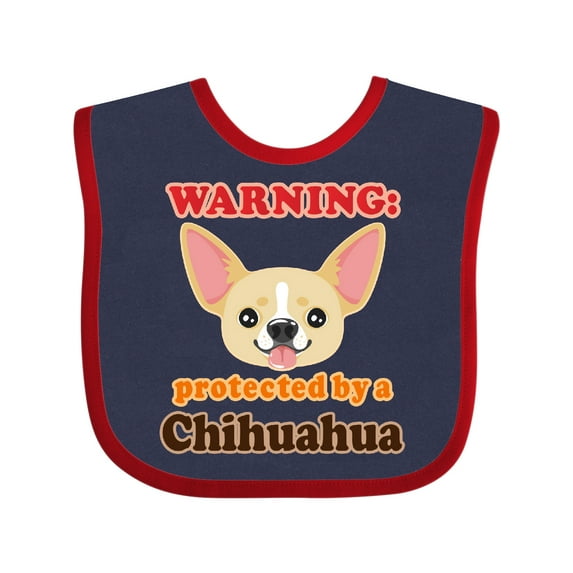 Inktastic Protected by a Chihuahua Boys or Girls Baby Bib