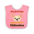 thumbnail image 1 of Inktastic Protected by a Chihuahua Boys or Girls Baby Bib, 1 of 3