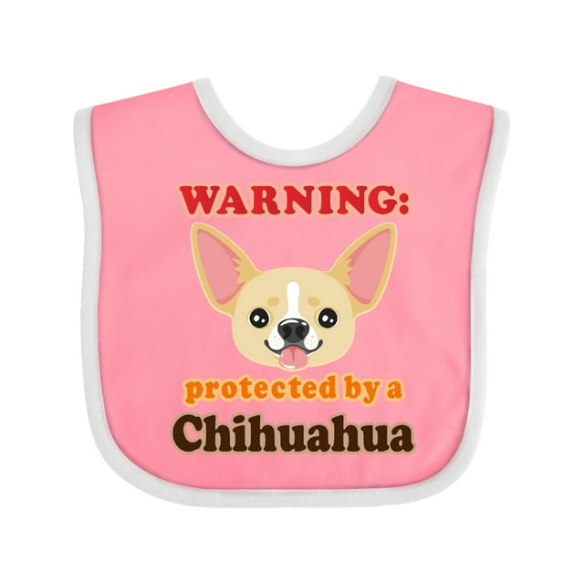 Inktastic Protected by a Chihuahua Boys or Girls Baby Bib