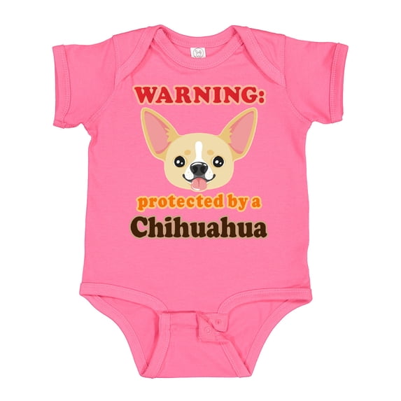Inktastic Protected by a Chihuahua Boys or Girls Baby Bodysuit