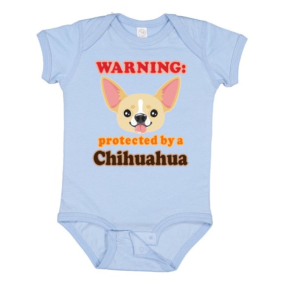 Inktastic Protected by a Chihuahua Boys or Girls Baby Bodysuit
