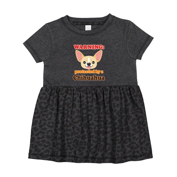 Inktastic Protected by a Chihuahua Girls Baby Dress
