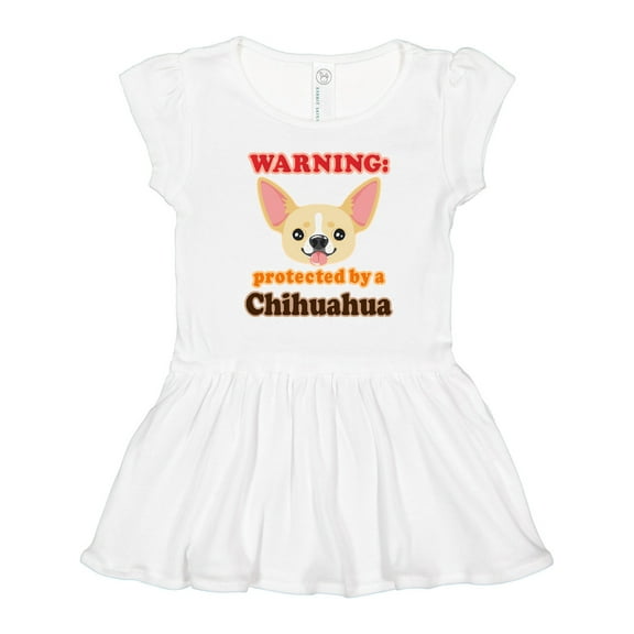 Inktastic Protected by a Chihuahua Girls Toddler Dress