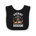 thumbnail image 1 of Inktastic Protected by a Dachshund Dog Boys or Girls Baby Bib, 1 of 4
