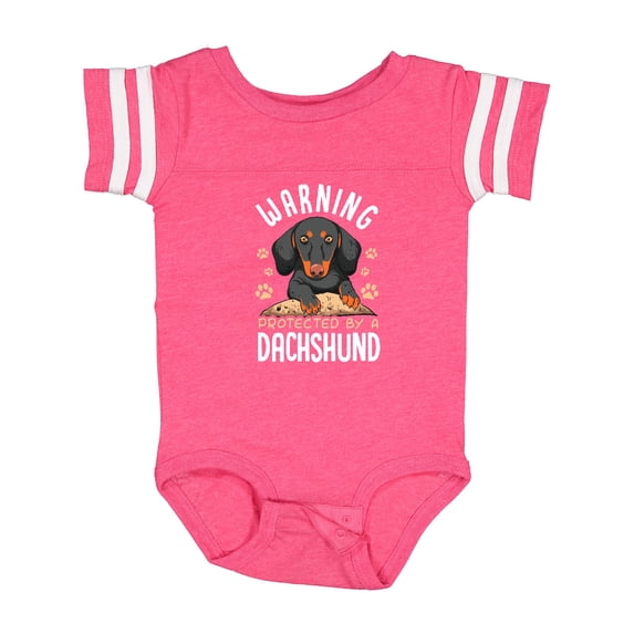 Inktastic Protected by a Dachshund Dog Boys or Girls Baby Bodysuit