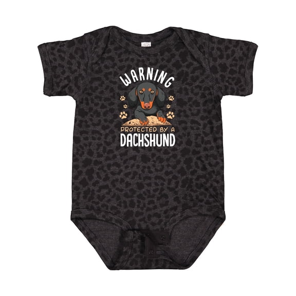 Inktastic Protected by a Dachshund Dog Boys or Girls Baby Bodysuit