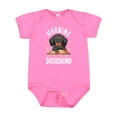 thumbnail image 1 of Inktastic Protected by a Dachshund Dog Boys or Girls Baby Bodysuit, 1 of 5