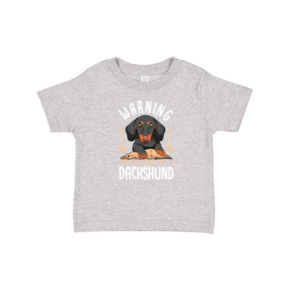 Inktastic Protected by a Dachshund Dog Boys or Girls Toddler T-Shirt