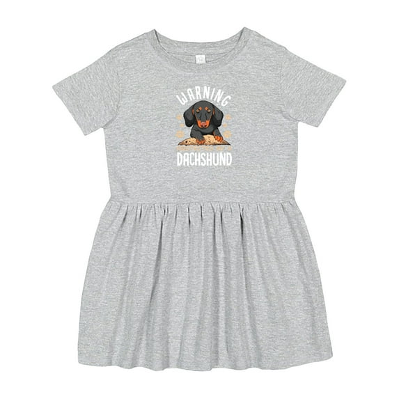 Inktastic Protected by a Dachshund Dog Girls Toddler Dress