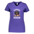 thumbnail image 1 of Inktastic Protected by a Dachshund Dog Women's V-Neck T-Shirt, 1 of 5