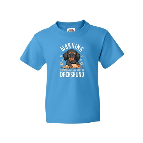 Inktastic Protected by a Dachshund Dog Youth T-Shirt
