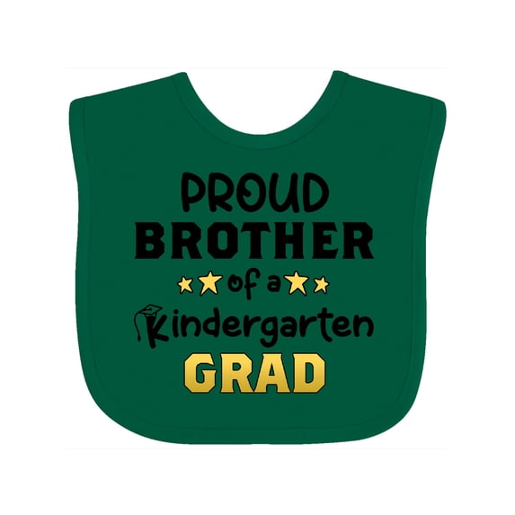 Inktastic Proud Brother of a Kindergarten Grad Boys Baby Bib