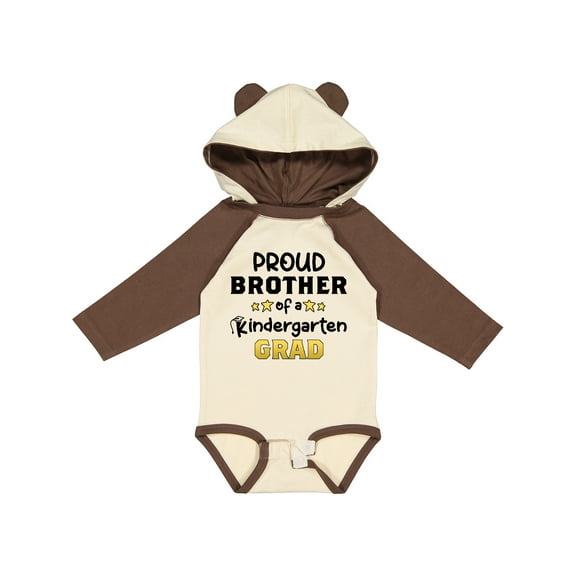 Inktastic Proud Brother of a Kindergarten Grad Boys Long Sleeve Baby Bodysuit
